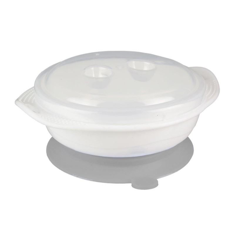 Bol à ventouse pour bébé - 13,5 x 15 cm - Gris