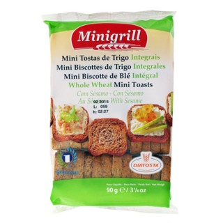 Mini biscottes au blé intégrale - Minigrill - sachet 90g