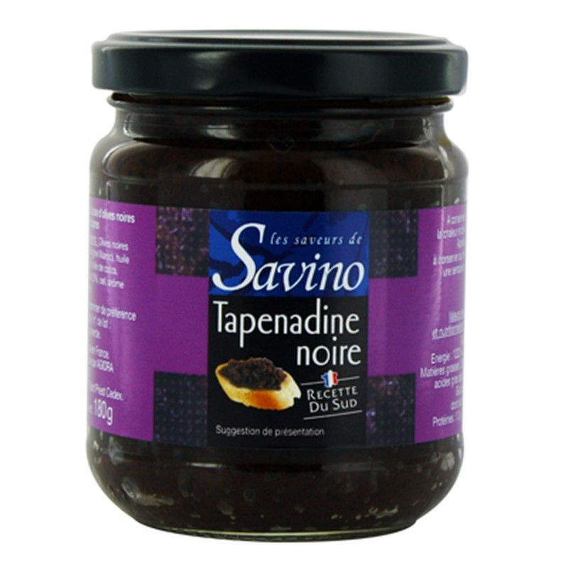Tapenadine olivade noire - Les Saveurs de Savino - pot 180g