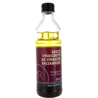 Sauce vinaigrette au vinaigre balsamique - Fabriquée en France - MR - Bouteille 350ml