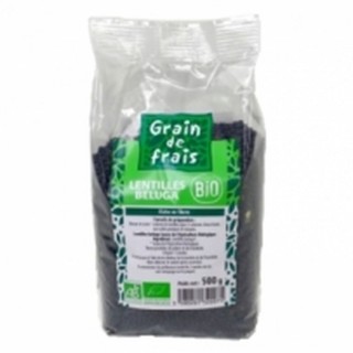 Lentilles beluga BIO - Grain de Frais - paquet 500g
