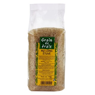 Riz long étuvé - Grain de Frais - paquet 1kg