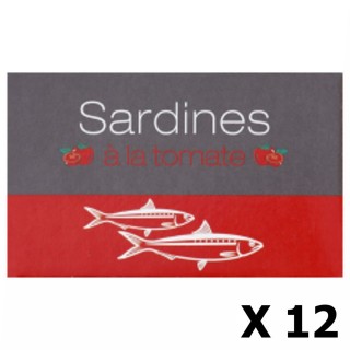 Lot 12x Sardines à la tomate - Maroc - conserve 125g
