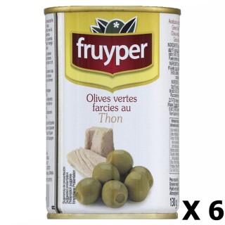 Lot 6x Olives farcies au thon  - Fruyper - boite 130g