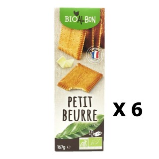Lot 6x Biscuits petit beurre BIO - Bioalbon - paquet 167g