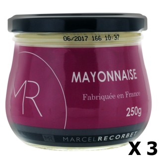 Lot 3x Mayonnaise à la moutarde de Dijon - MR - pot 250g