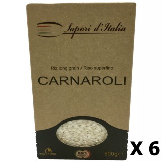 Lot 6x Riz long carnaroli - Italie - Sapori d'Italia   - boîte 500g