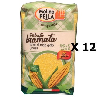 Lot 12x Polinte moyenne jaune - Italie - Molino Peila - paquet 1kg
