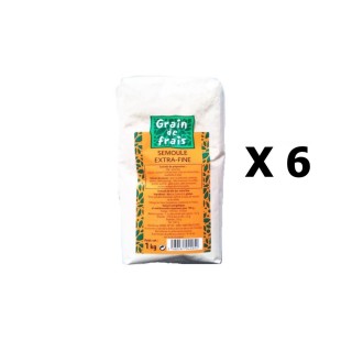 Lot 6x Semoule extra fine - Grain de Frais - paquet 1kg