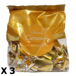 Lot 3x Papilotte caramel au beurre salé - Rhône Alpes - sachet 112g