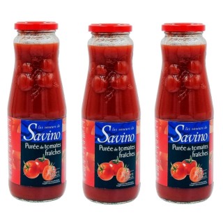 Lot 3x Purée de tomates fraîches - Les Saveurs de Savino - pot 690g