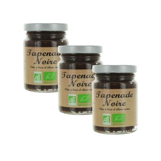 Lot 3x Tapenade noire BIO - pot 90g