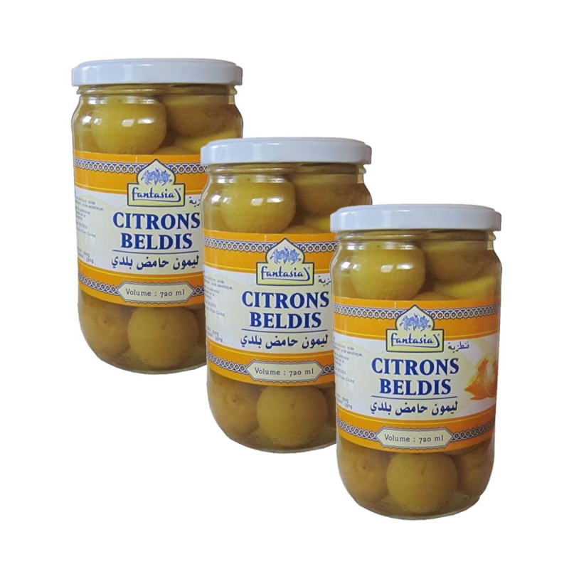 Lot 3x Citrons Beldis - Fantasia - bocal 700g