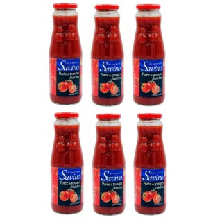 Lot 6x Purée de tomates fraîches - Les Saveurs de Savino - pot 690g