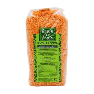 Lentille corail - Grain de Frais - paquet 1kg