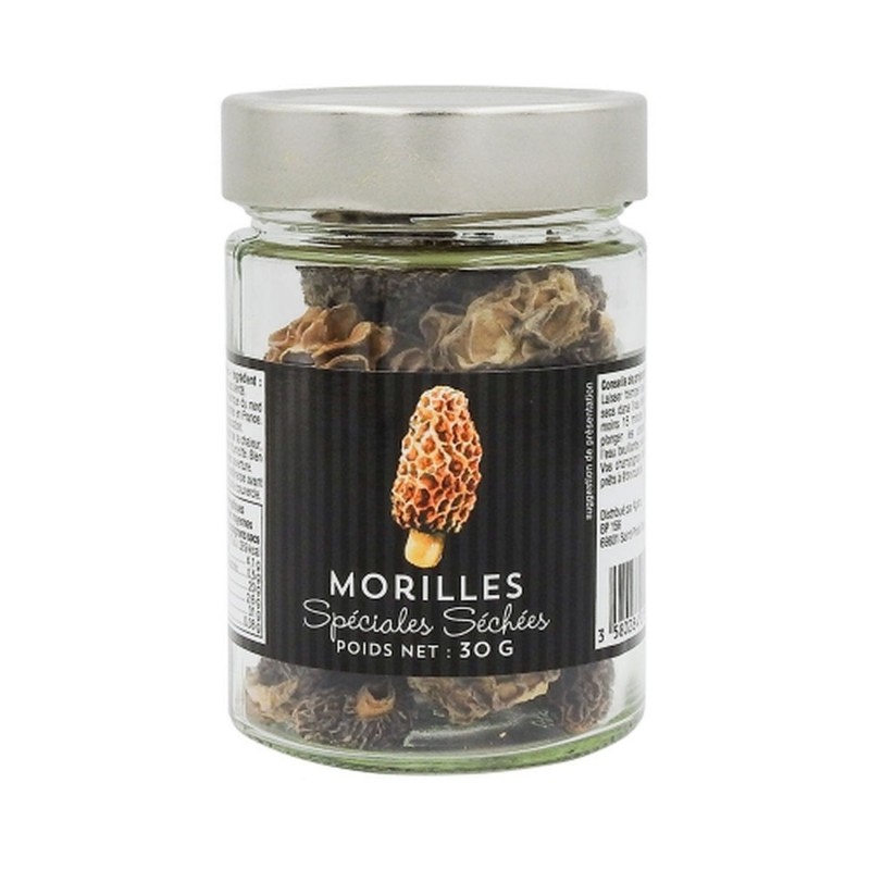 Morilles spéciales séchées sauvages bocal 30g