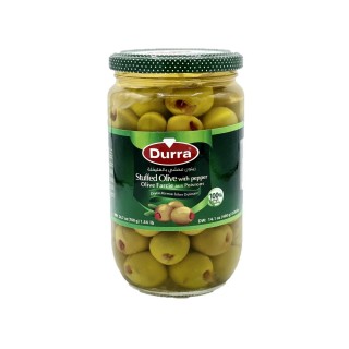 Olive verte farcie au poivron - Durra - pot 720g