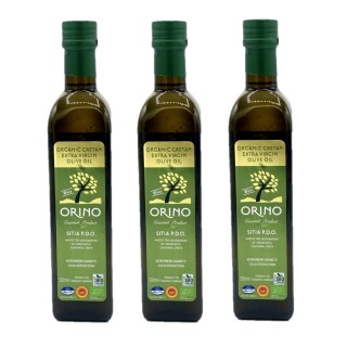Lot 3x Huile d'olive Bio Grecque extra vierge AOP - Orino - bouteille 500 ml