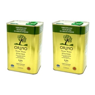Lot 2x Huile d'olive extra vierge de Crète AOP - Orino - bidon 3 litres