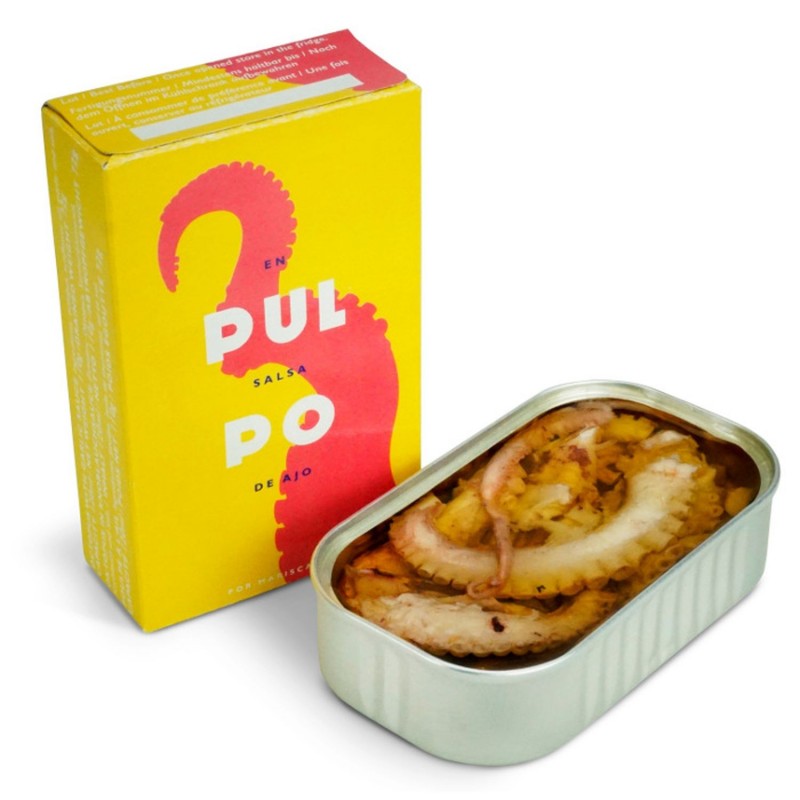 Poulpe à l'ail - boîte 110g