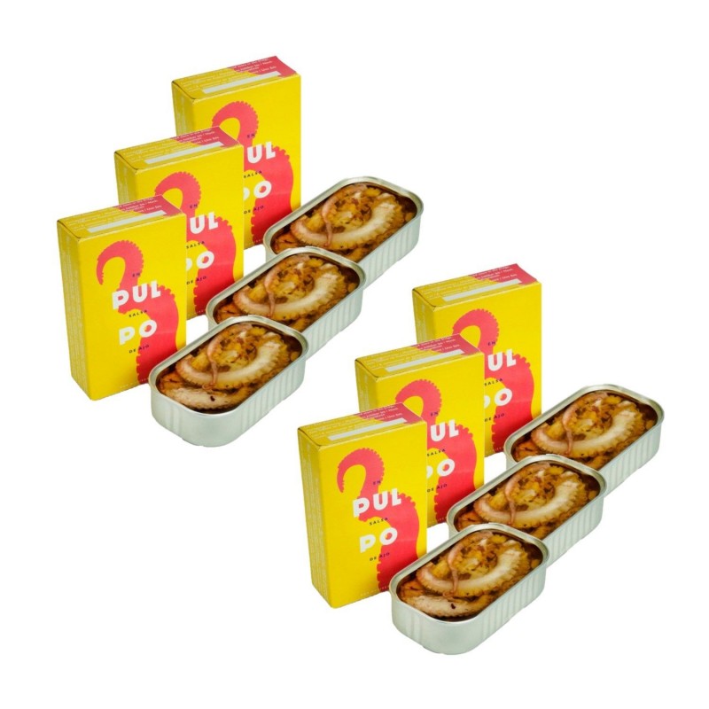 Lot 6x Poulpe à l'ail - boîte 110g