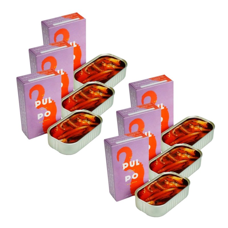 Lot 6x Poulpe sauce marinière - boîte 110g