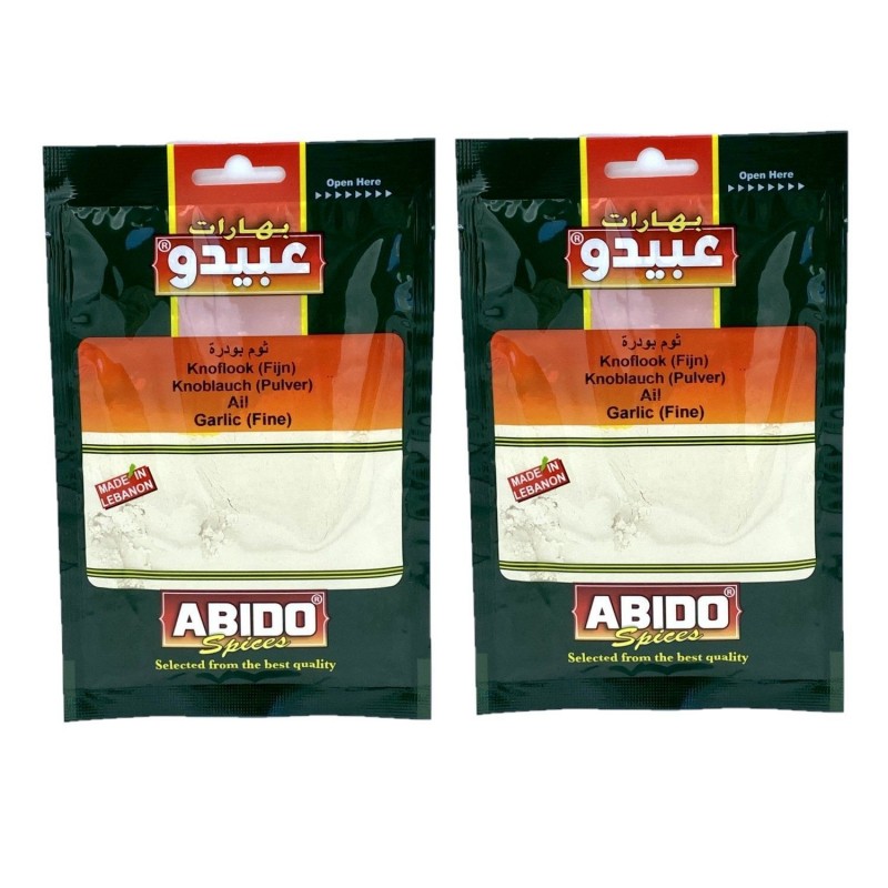 Lot 2x Ail moulu - Abido - sachet 50g