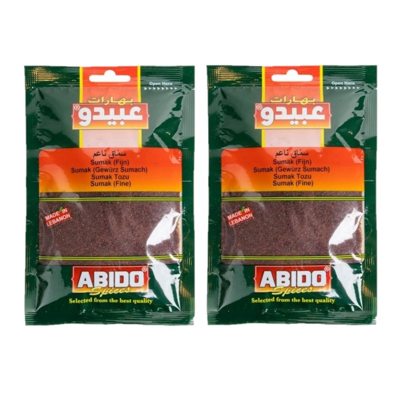 Lot 2x Sumac moulu - Abido - sachet 50g