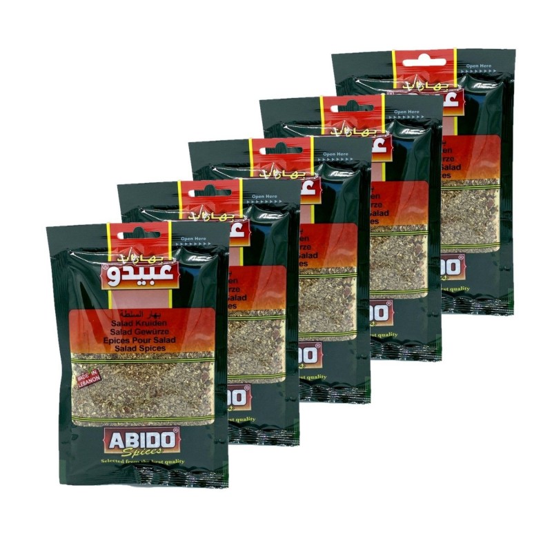 Lot 5x Épice salade - Abido - sachet 50g