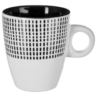 Mug design pointillé Ethnik - 190 ml - Blanc