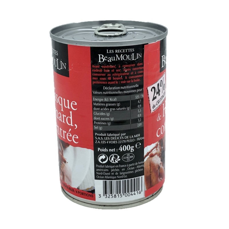 Lot 6x Bisque de homard Boîte 400g