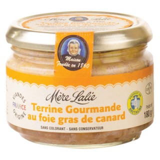 Terrine gourmande au foie gras de canard (20 %) - Pot 180g