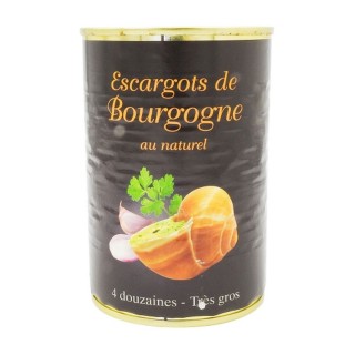 Escargots de Bourgogne au naturel - 4 douzaines - Boîte 400g
