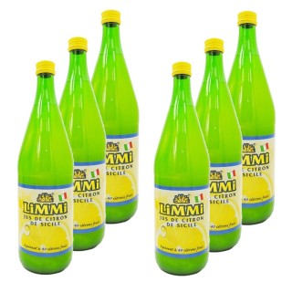 Lot 6x Pur jus de citron de Sicile - Bouteille 1L