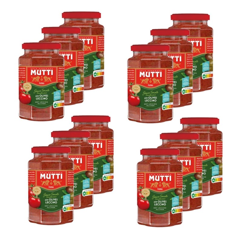 Lot 12x Sauce tomates et olives leccino - Bocal 400g