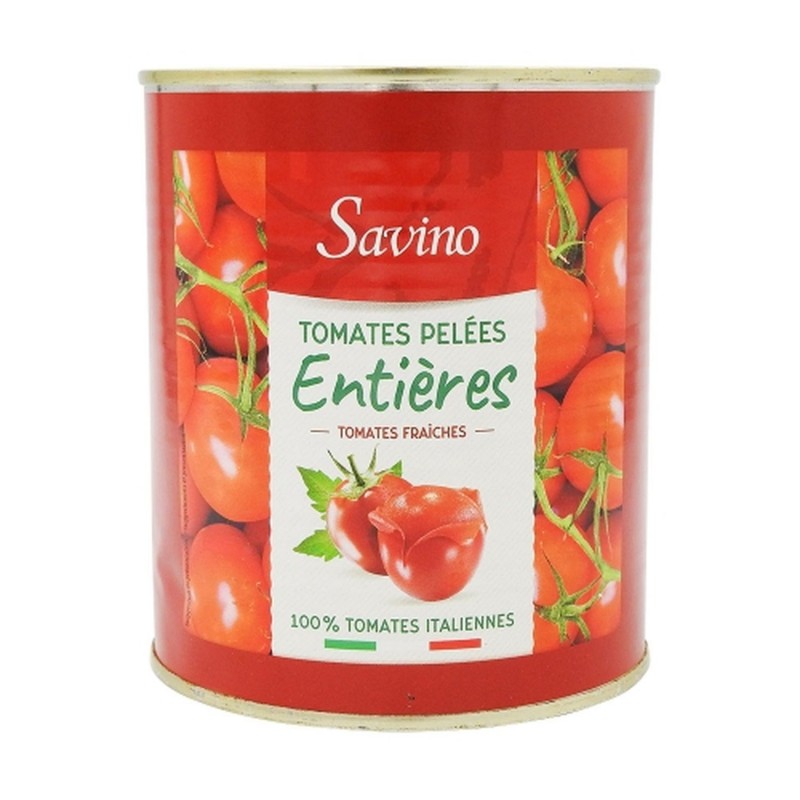 Tomates entières pelées au jus - Boîte 480g