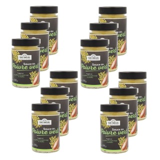 Lot 12x Sauce au poivre vert - Pot 180g