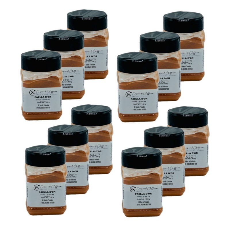 Lot 12x Epices Paëlla d'or - Pot 100g