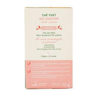 Lot 10x Thé vert au jasmin - 20 sachets - Boîte 32g