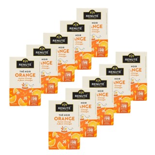 Lot 10x Thé noir à l'orange - 20 sachets - Boîte 32g