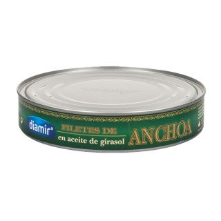 Filet anchois à l'huile tournesol - Boîte 495g