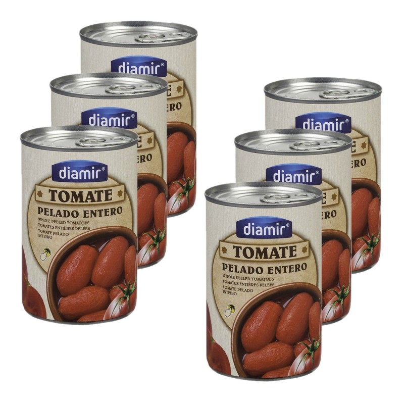Lot 6x Tomate entière pelée - Boîte 380g