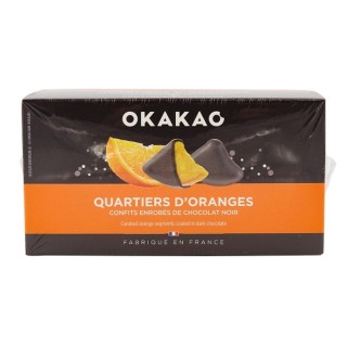 Lot 3x Quarts d'orange confits enrobés chocolat 200g - Boîte 200g